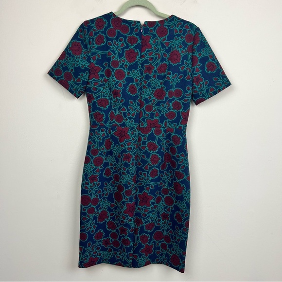 J Crew Short-sleeve Floral Printed Shift Dress 6 - Picture 3 of 8